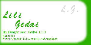 lili gedai business card